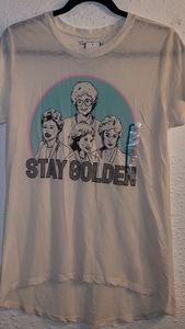 NWT The Golden Girls t-shirt ivory vintage print L